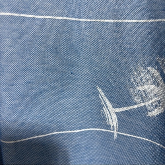 Travis Mathew Short Sleeve Men Golf Polo Size Large Blue Palm Tree Embroidered - Picture 7 of 10